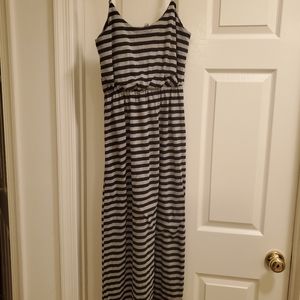 Expresso Black and White Stripe Dress in Small